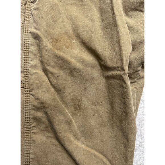 Wrangler Lined Tan Workwear Distressed Carpenter Pants 34 X 30 - Picture 3 of 13